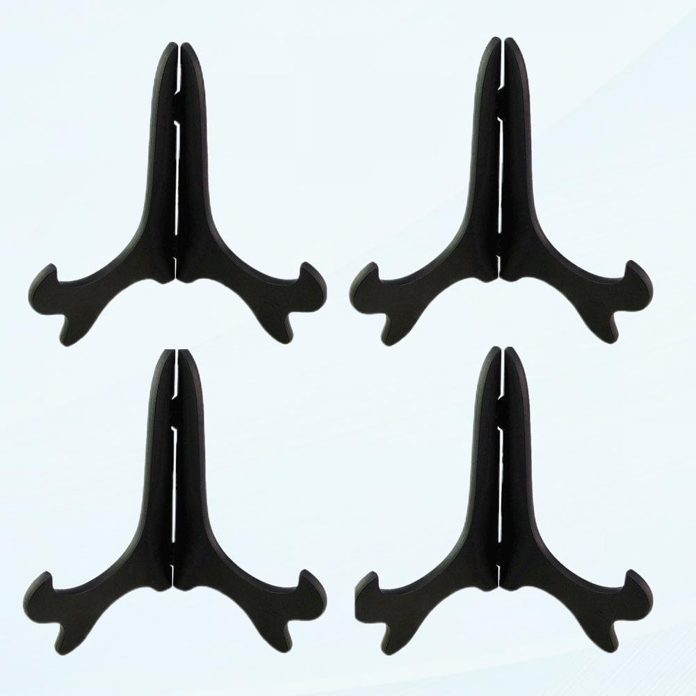 Black 8Inch Faux Wood Plastic Easel Board Display Stand Photo Frame Stand Set of 4