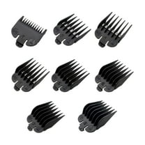 Black 8 Piece Barbering Kit with Stand for Hair Positioning Combs and Limiting Combs for Salon and Barbering Use