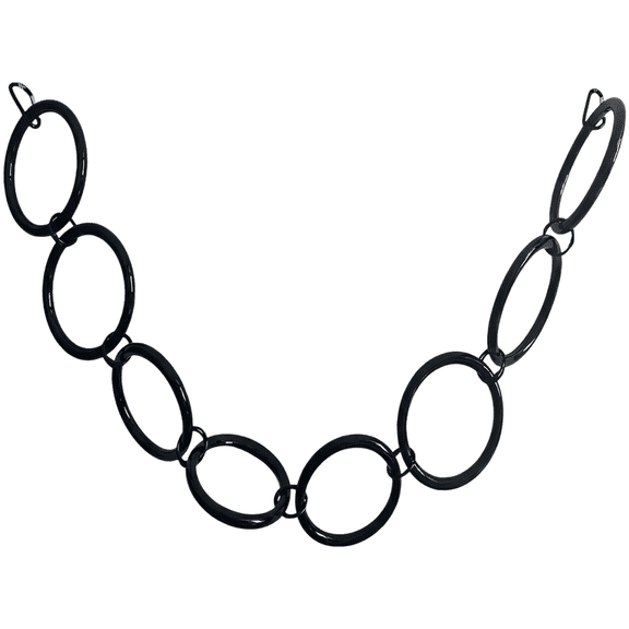 Black 8-Ring Snake Climbing Chain, Versatile Reptile Enrichment, Safe Plastic, Adjustable Length, Multi-Functional Amusement, Flexible Modeling, Easy to Clean and Store