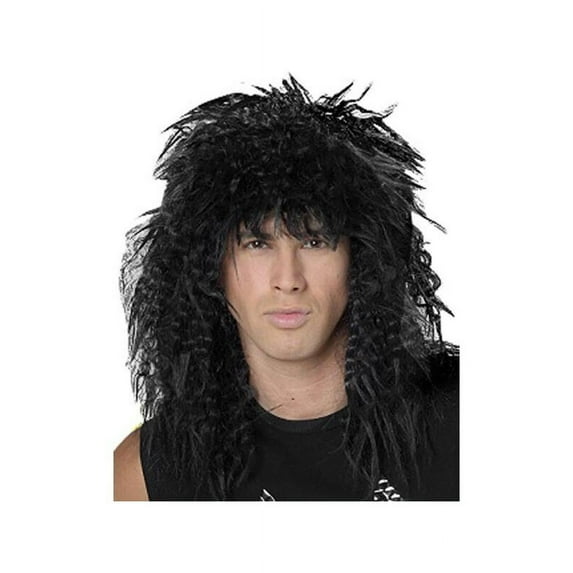 Black 80's Hair Band Wig
