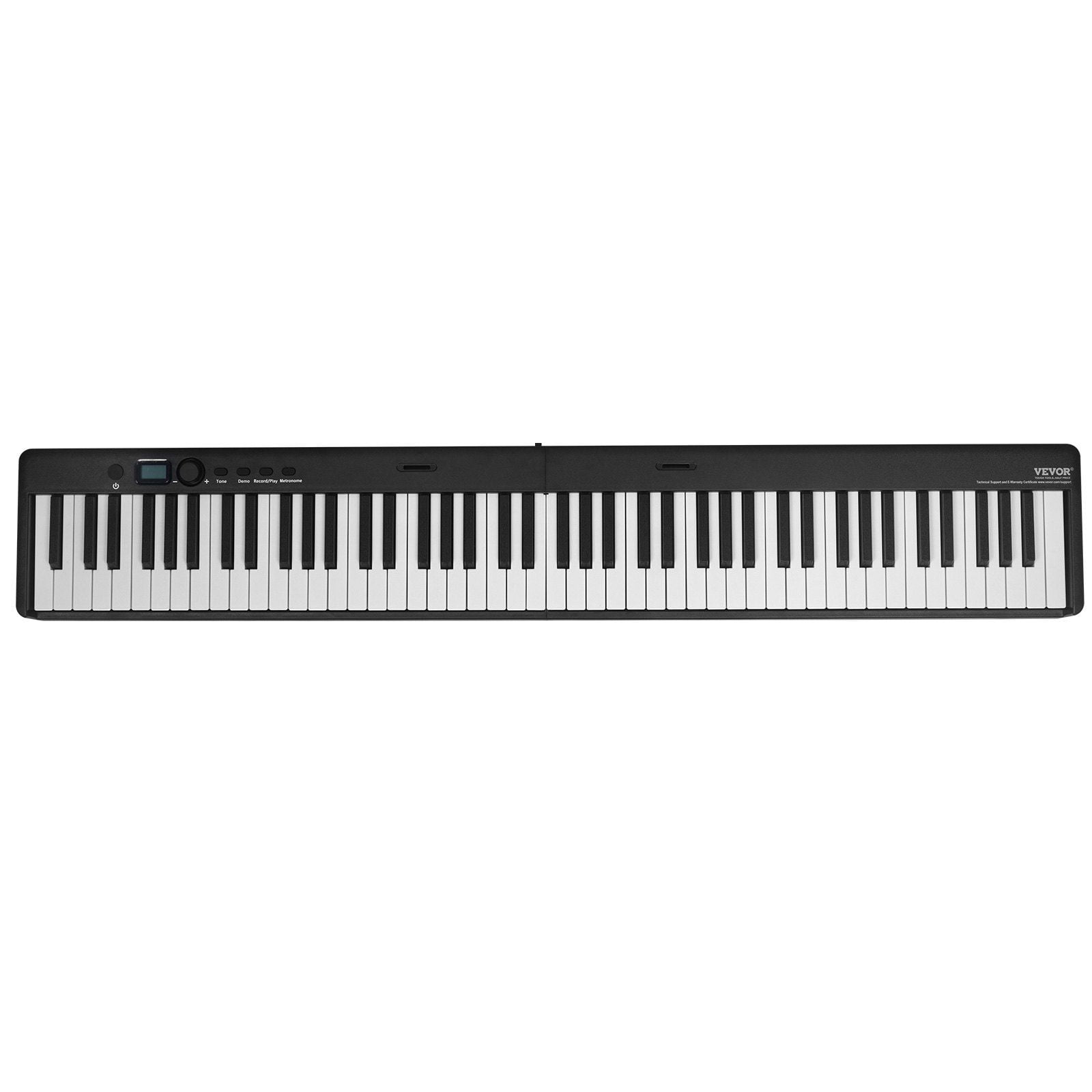 Black 88 Key Folding Digital Piano - Lightweight Portable Keyboard with Bluetooth MIDI Connectivity
