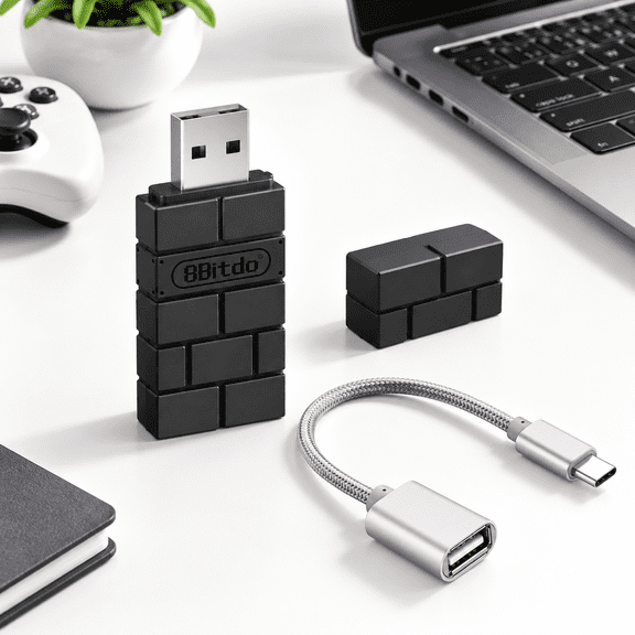 Black 8bitdob Wireless Adapter 2 Converter Dongle for / OLED