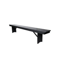 Black 8ft Rectangle Farmhouse Table Bench - by Chivari