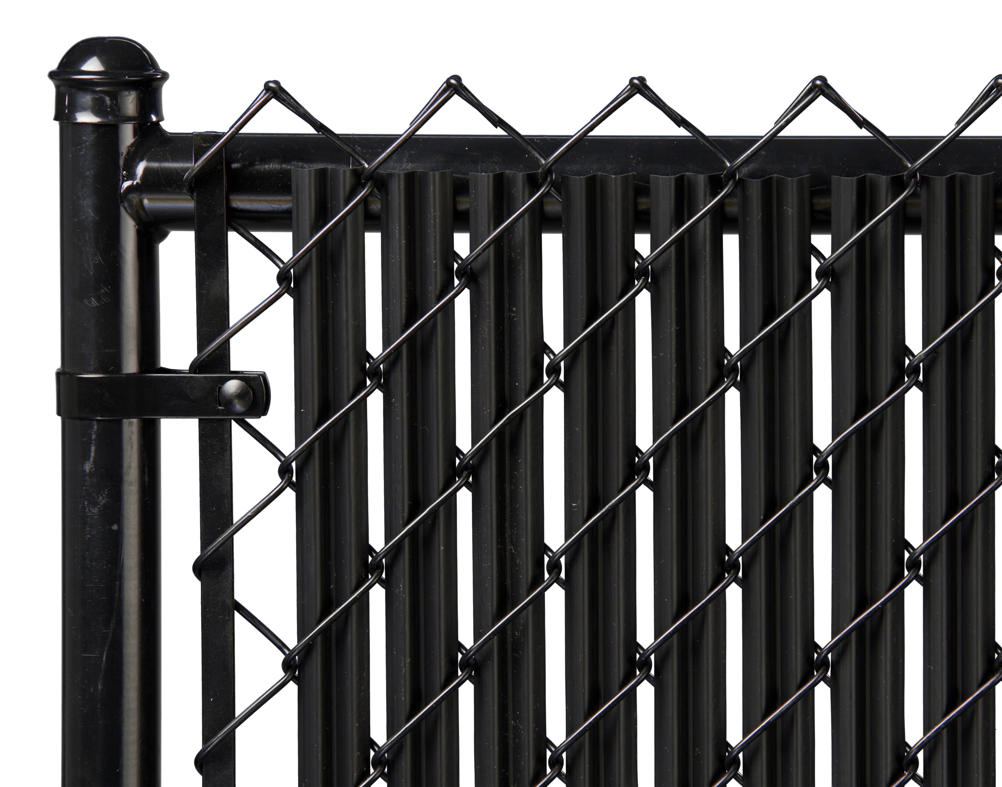 Black 8ft Ridged Slat for Chain Link Fence