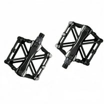 Black 9/16" Aluminum Alloy Bike Pedals, Ultra Lightweight & Durable Non-Slip Platform for Mountain, Road, MTB, BMX & City Bikes