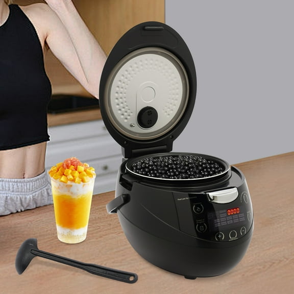 Black 900W Pearl-Making Pot Commercial Pearl Cooker Aluminum Alloy Modern