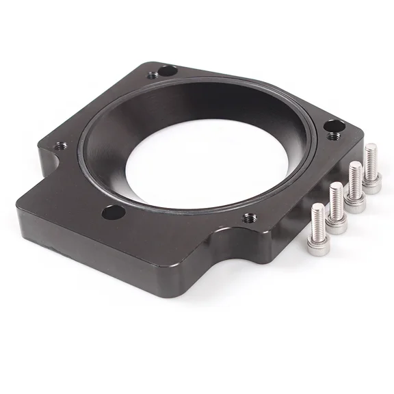 Black 92MM Throttle Body Manifold Adapter Plate Compatible with GM III LS1 LS2 LS4 LS6 LSX V8 Engines
