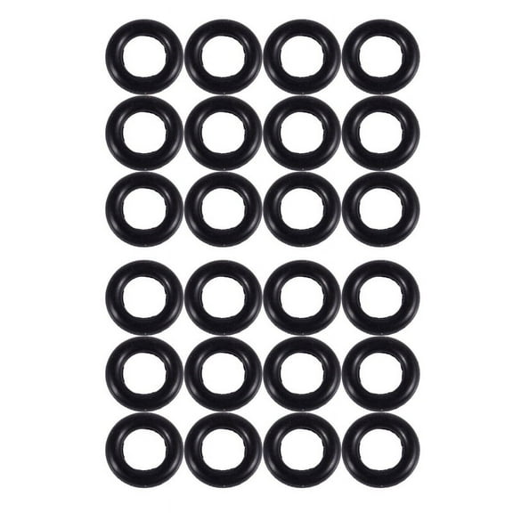 Black 9mm x 2.0mm Rubber Seals Oil Seal O Rings 24 PCS
