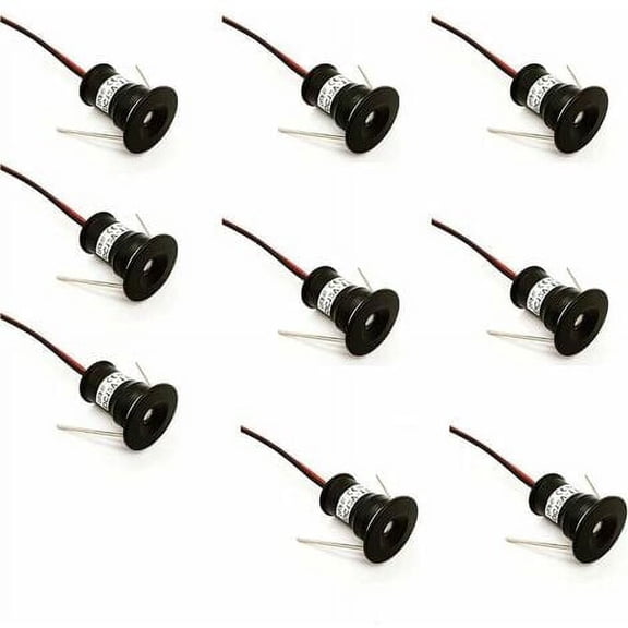 Black 9pcs 12V 1W Mini LED Spotlight Recessed Spotlights for Kitchen Stairs Closet Corridor DIY Lighting Warm White Cold White Showcase Small Ceiling IP65 3000K (120 Warm White)