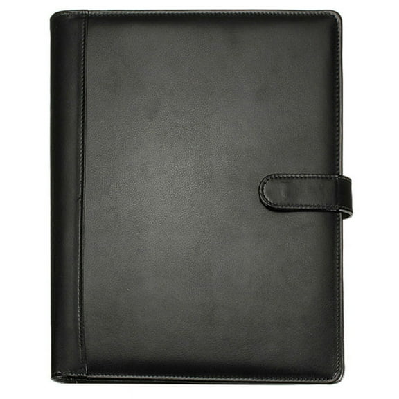 Black A4 Executive Conference Folder Portfolio PU Leather Document Organiser,1 x Leather Conference Folder,Black