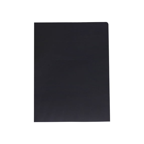 Black A4 File Folder Document Organizer, Two Pocket Paper Folder With Business Card Slot, Office Project Storage Cover