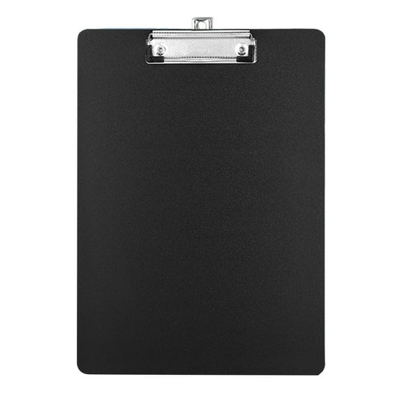 Black A4 Folder With Hook Clip Board Writing Pad Office Supplies For School Home Student Organization Document Holder Portable File Board With Clip For Paper Storage