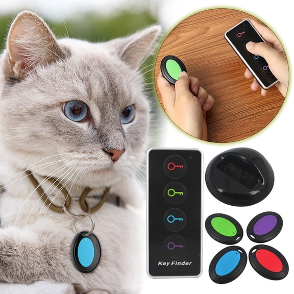 Black ABS 4 in 1 Wireless Key Finder, Home Lost Device for Keys Phones and Valuables, Easy Tracking with Remote