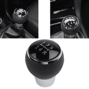 Black ABS Car Gear Shift Knob for Mitsubishi Lancer EX for EVO for GTS, 5 Speed Manual Shifter Handball with White Sleeve