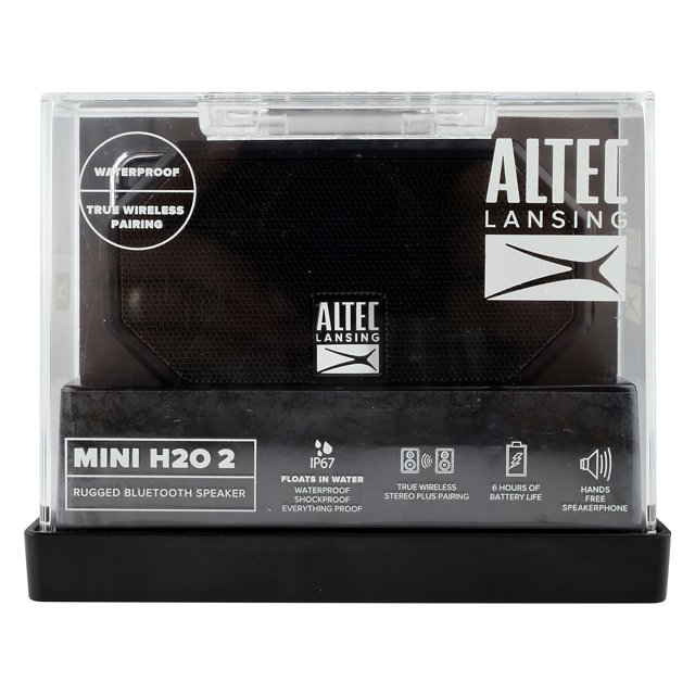 Black ALTEC Mini H2O Rugged Bluetooth Speaker