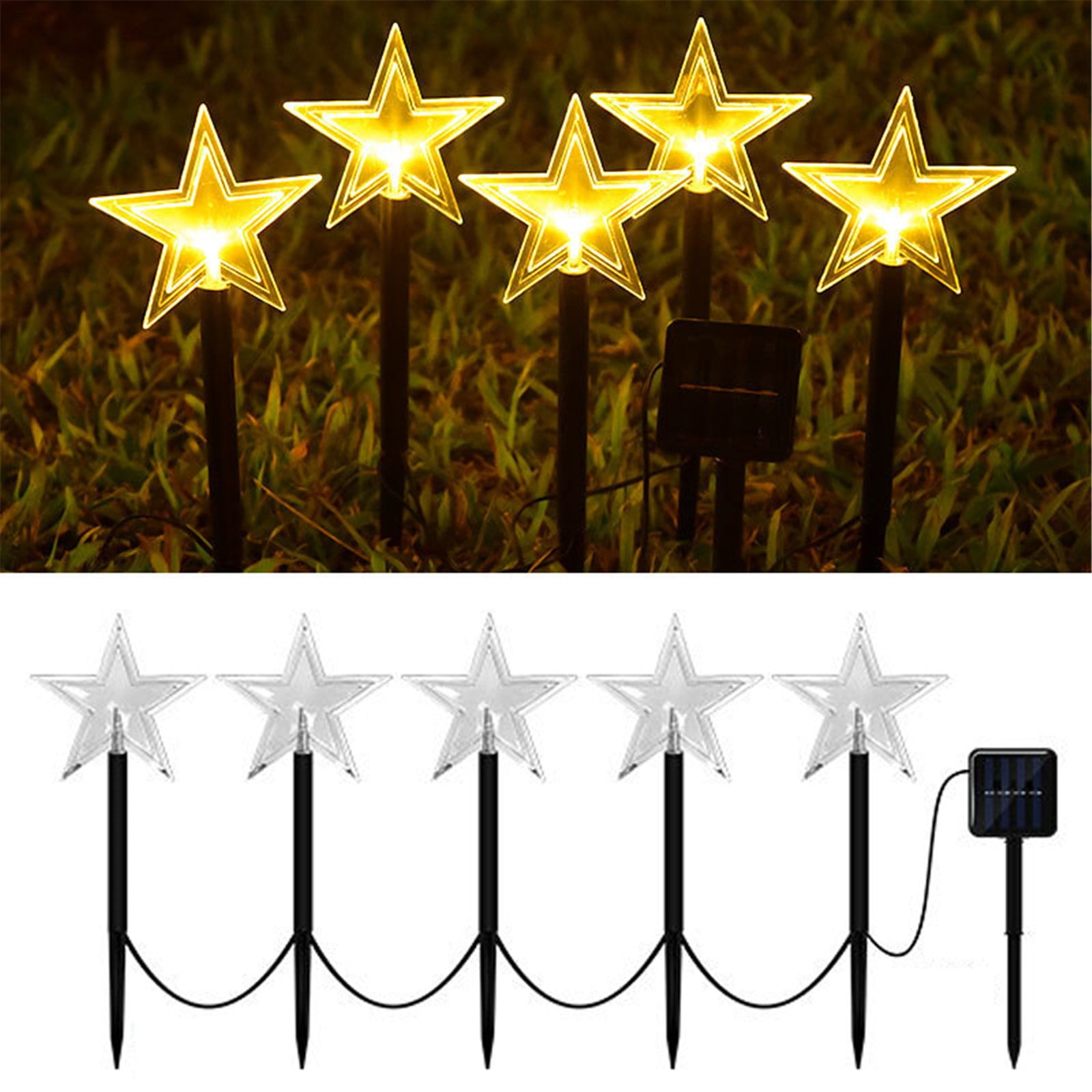 Black AND Friday deals today 2024!Garden Lamps,5 Pcs Christmas Outdoor Garden LED Lights LED