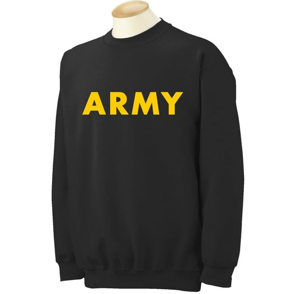 Black ARMY Crewneck Sweatshirt with Gold print
