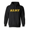 thumbnail image 1 of Black ARMY Hooded Sweatshirt with gold print, 1 of 3