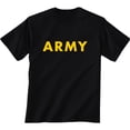 thumbnail image 1 of Black ARMY Short Sleeve T-Shirt with gold print, 1 of 4