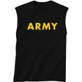 thumbnail image 1 of Black ARMY Sleeveless T-Shirt with gold print, 1 of 3