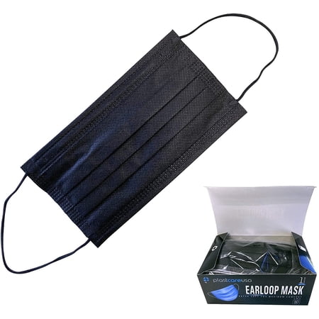 Black ASTM Level 1 Earloop Face Masks (1 Box of 50)