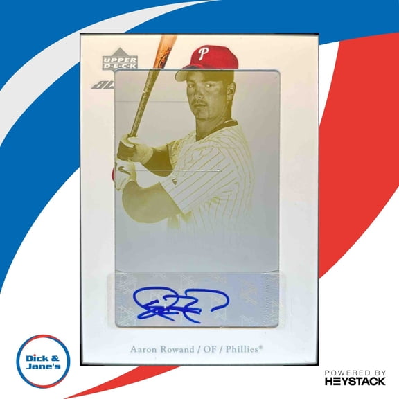 Black Aaron Rowand PU-AR Pure White Autographs Printing Plates Autograph Baseball Card
