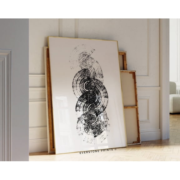 Black Abstract Art Print, Black Geometric Art, Minimal Modern, Abstract, Wall Art, Modern Wall Decor, 12x18 UNFRAMED