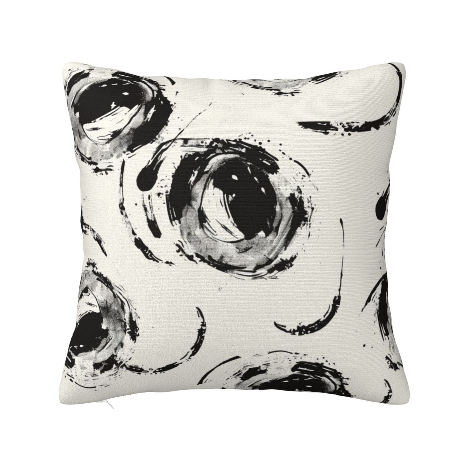Black Abstract on Background Pillow cover square cushion cover suitable