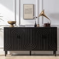 thumbnail image 1 of Black Accent Wooden Cabinet / All-Purpose for Kitchen and Entryway, 1 of 5