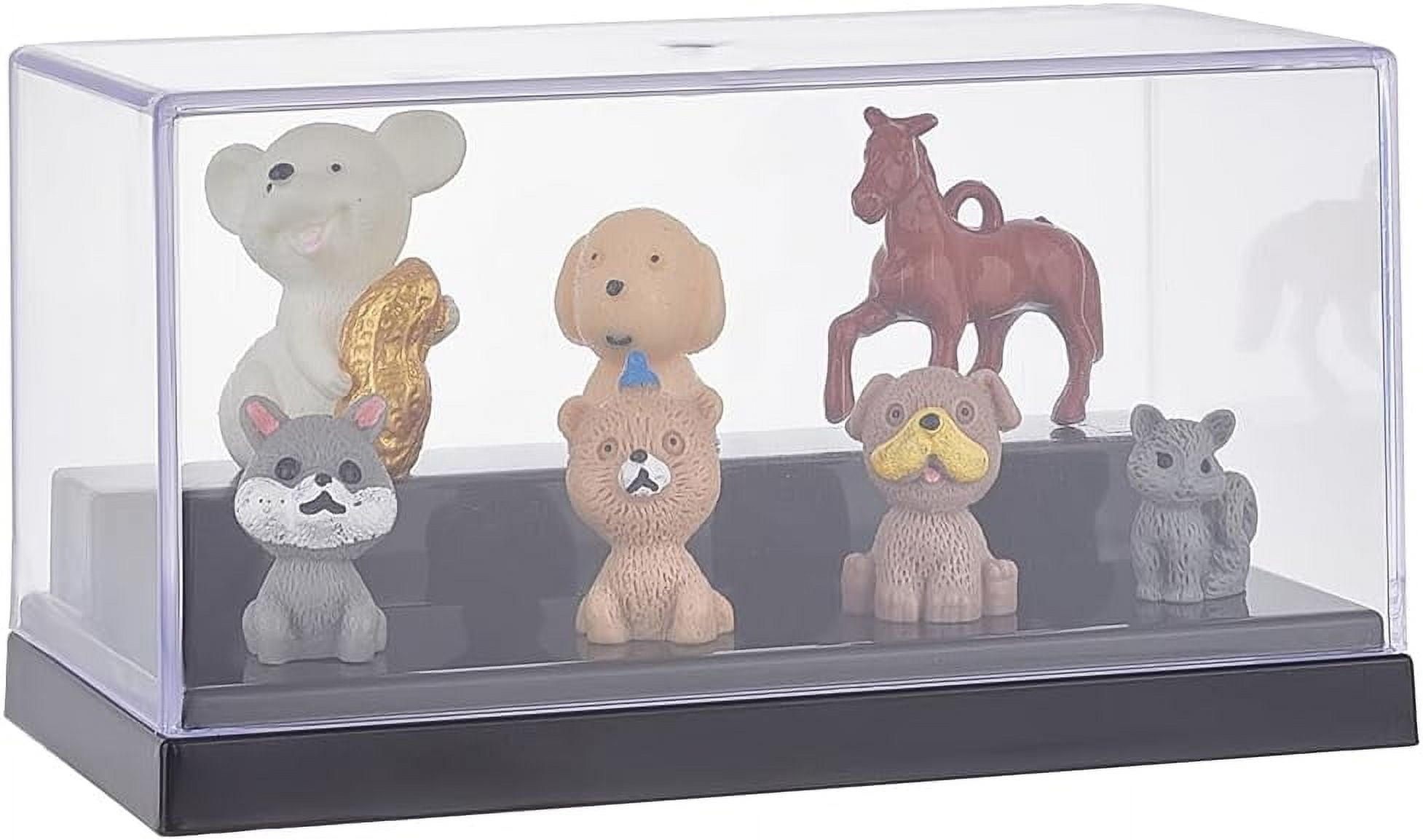 Black Acrylic Display Case 5.9x3.2x3.2 inch 2-Tier Display Case Action ...