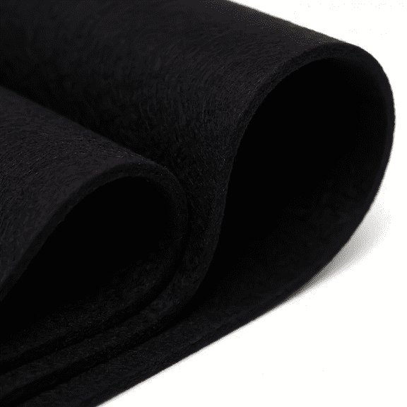 FabricLA Black Acrylic Felt Fabric - 3.2mm Thick, 60" Wide - Soft, Non-Stiff Craft Felt by The Yard - Ideal for Sewing, DIY Projects, Crafts & Padding - 1 Yard
