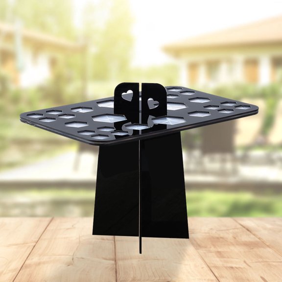 Black Acrylic Makeup Brush Drying Tree Rack for Shape Preservation and Organization