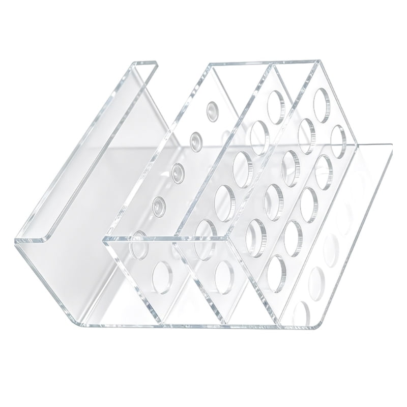 Black Acrylic Marker Storage Stand Holds 10 Pens And Eraser For Whiteboard