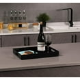 thumbnail image 1 of Black Acrylic Serving Tray with Handles, 16" x 12" Decorative Tray for Breakfast, Tea, Coffee, Food, Vanity, Countertop, 1 of 6
