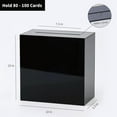 thumbnail image 1 of Black Acrylic Wedding Card Box with Slot - Large 10x10x5.5 inch  Gift Holder for Weddings, Birthdays, Events, 1 of 4