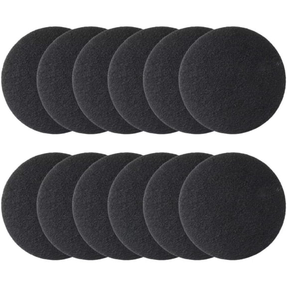 Black Activated Carbon Compost Filters - Round Odor Absorber for Kitchen Pail, 12Pcs