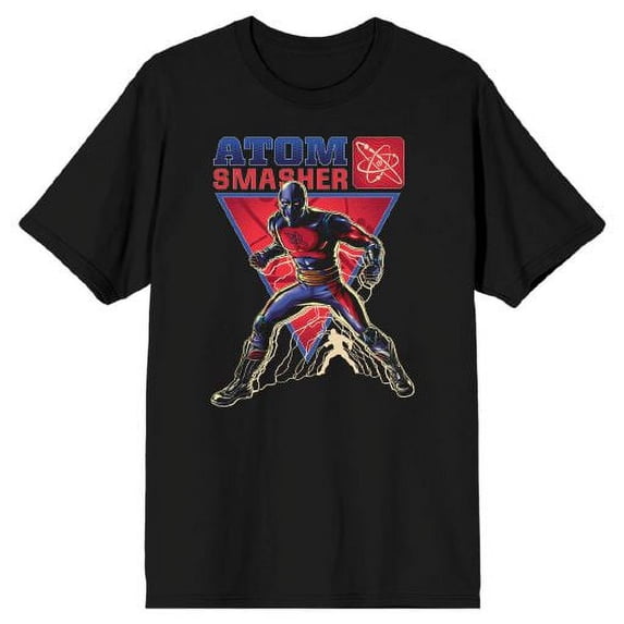 Black Adam Atom Smasher Men's Black T-shirt-3XL