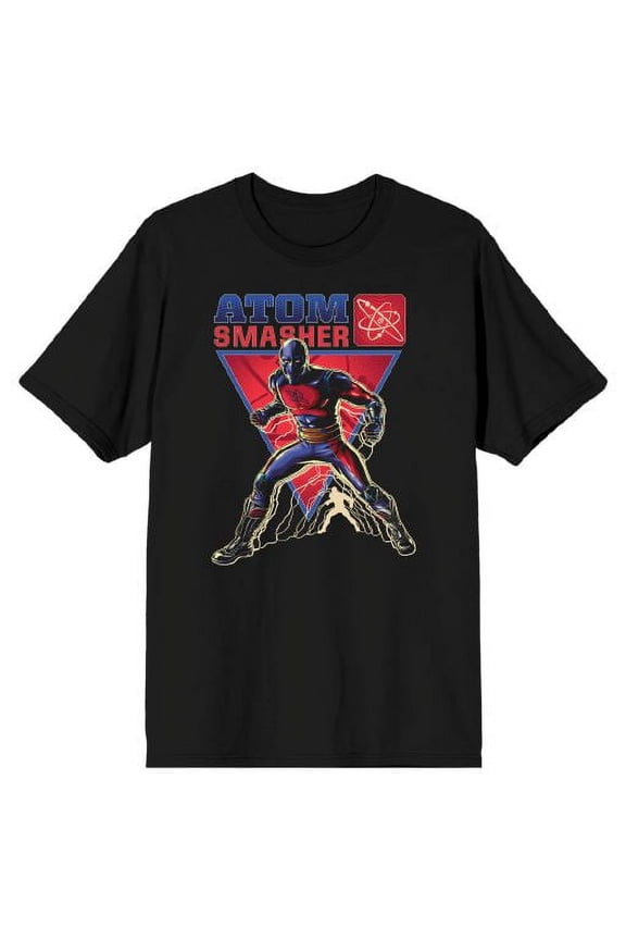 Black Adam Atom Smasher Men's Black T-shirt-Medium