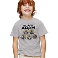 thumbnail image 1 of Black Adam Black Adam Contrast Group Kids T Shirt (Medium) for Youth Toddler Boys and Girls, Athletic Heather, 1 of 5