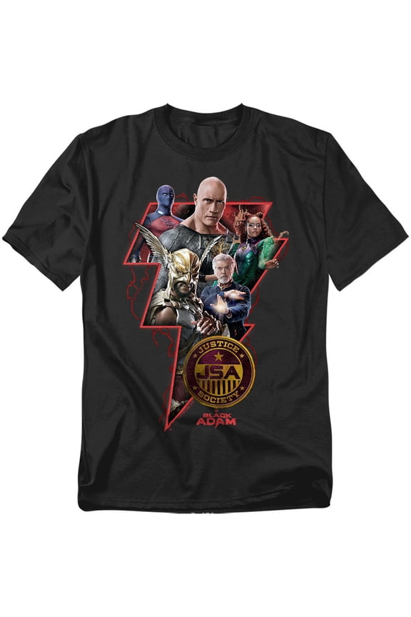 T-Shirt Black Adam Character Bolt Unisex Graphic Tee For Men & Women