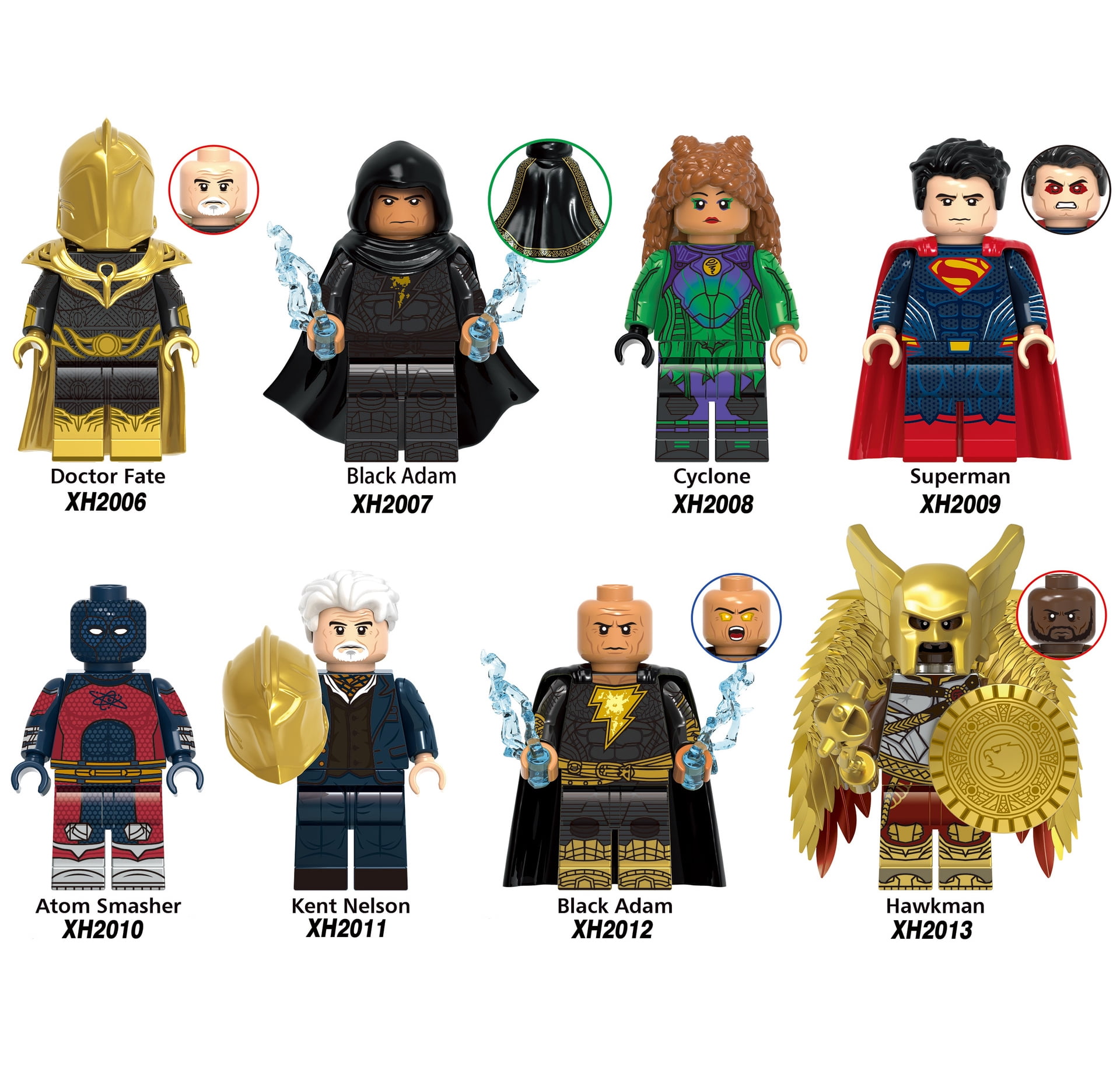 Black Adam DC Building Block Figure Sets x8 - Walmart.com