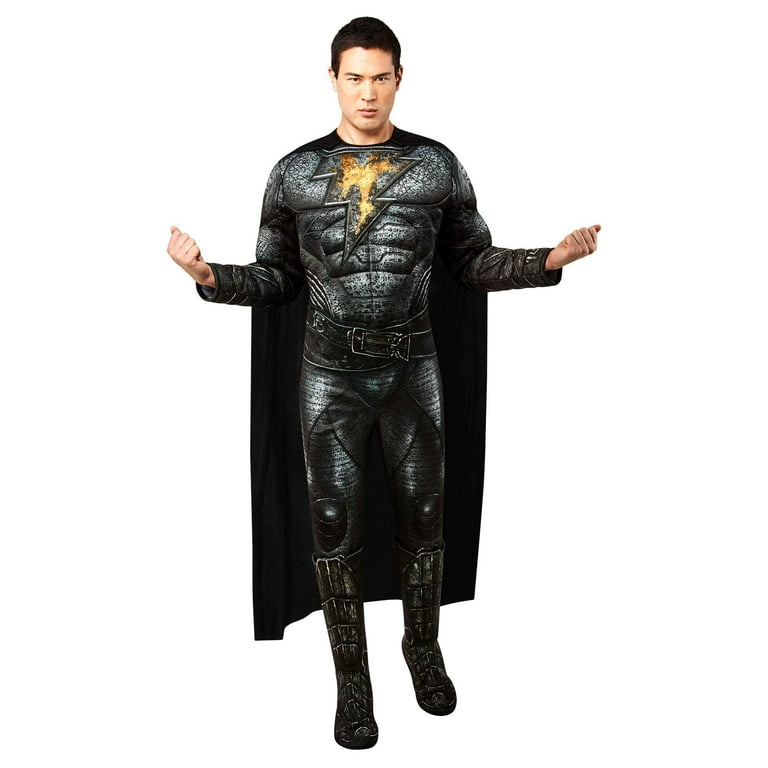 Black Adam Deluxe Muscle Costume for Adults DC Comics Black Adam Deluxe Muscle Costume for Adults DC Comics