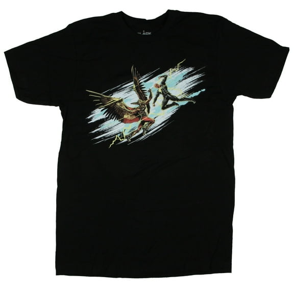 Black Adam Hawkman Vs Black Adam Men's Crewneck T-Shirt Short Sleeve