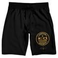 thumbnail image 1 of Black Adam Justice Society Emblem Men's Black Sleep Pajama Shorts-Large, 1 of 5