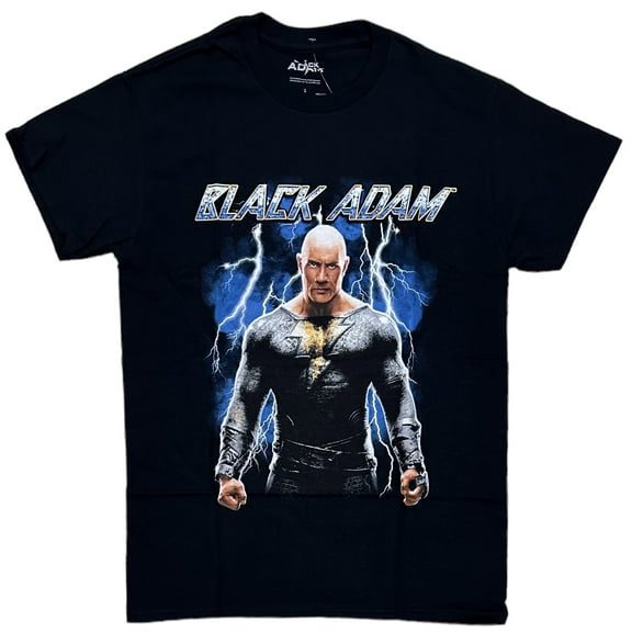 Black Adam Men's DC Comics Solo Diamond Graphic Print Tee T-Shirt (Small, Black)
