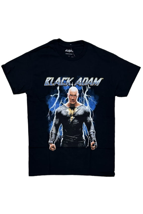 Black Adam Men's DC Comics Solo Diamond Graphic Print Tee T-Shirt (X-Large, Black)