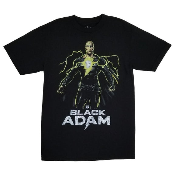 Black Adam Mens Big & Tall Black Short Sleeve Graphic Tee Crew T-Shirt 4XL
