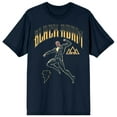 thumbnail image 1 of Black Adam Movie Character and Title Logo Men's Navy Blue Graphic Tee-XL, 1 of 2