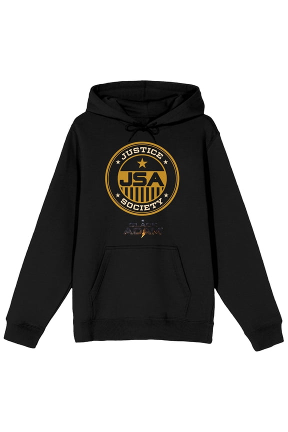 Black Adam Movie Justice Society Emblem Men's Black Graphic Hoodie-5XLB