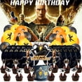 thumbnail image 1 of Black Adam Party Supplies Plates Decorations Birthday Cake Topper Banner Decor Backdrop Balloons, 1 of 8